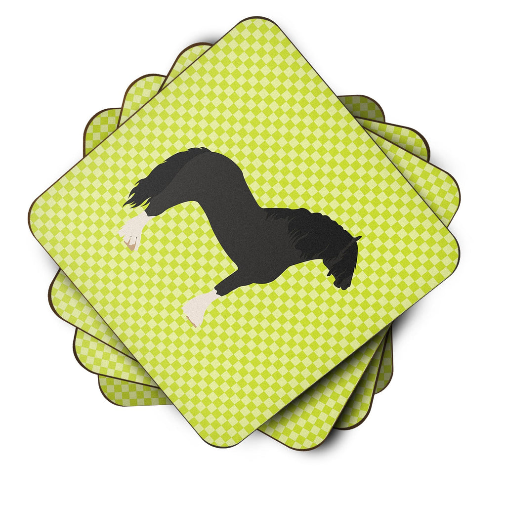 Pomeranian Rogener Goose Green Foam Coasters Set of 4 Cup Coasters for Indoor Outdoor, Tabletop Protection, Anti Slip, Mouse pad Material