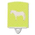 Paso Fino Horse Green Ceramic Night Light Compact, UL-Certified, Ideal for Bedroom, Bathroom, Nursery, Hallway, Kitchen, 6x4x3, Multicolor
