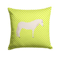 Paso Fino Horse Green Decorative Throw Pillow 14x14 Indoor Outdoor Accent Cushion, Fabric Cover with Insert for Sofa, Bed, Porch & Living Room