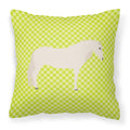 Paso Fino Horse Green Decorative Throw Pillow 18x18 Indoor Outdoor Accent Cushion, Fabric Cover with Insert for Sofa, Bed, Porch & Living Room