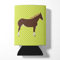 Percheron Horse Green Can or Bottle Hugger Cooler Sleeve for Standard 12 oz Cans, Insulated Foam Beer & Soda Can Hugger Reusable