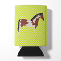 Pinto Horse Green Can or Bottle Hugger Cooler Sleeve for Standard 12 oz Cans, Insulated Foam Beer & Soda Can Hugger Reusable