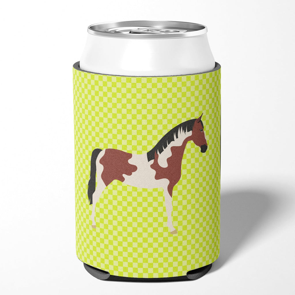 Pinto Horse Green Can or Bottle Hugger Cooler Sleeve for Standard 12 oz Cans, Insulated Foam Beer & Soda Can Hugger Reusable