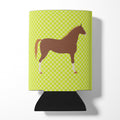 Hannoverian Horse Green Can or Bottle Hugger Cooler Sleeve for Standard 12 oz Cans, Insulated Foam Beer & Soda Can Hugger Reusable