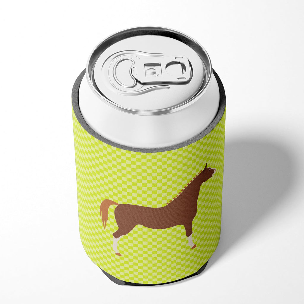 Hannoverian Horse Green Can or Bottle Hugger Cooler Sleeve for Standard 12 oz Cans, Insulated Foam Beer & Soda Can Hugger Reusable