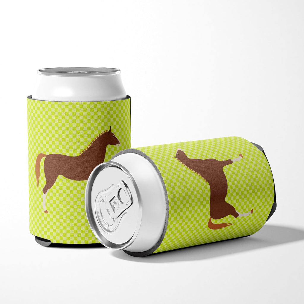 Hannoverian Horse Green Can or Bottle Hugger Cooler Sleeve for Standard 12 oz Cans, Insulated Foam Beer & Soda Can Hugger Reusable