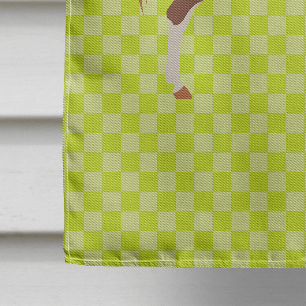 Hannoverian Horse Green House Flag 28x40 Porch Sleeve Pole Decorative Outside Yard Banner Artwork Wall Hanging, Polyester
