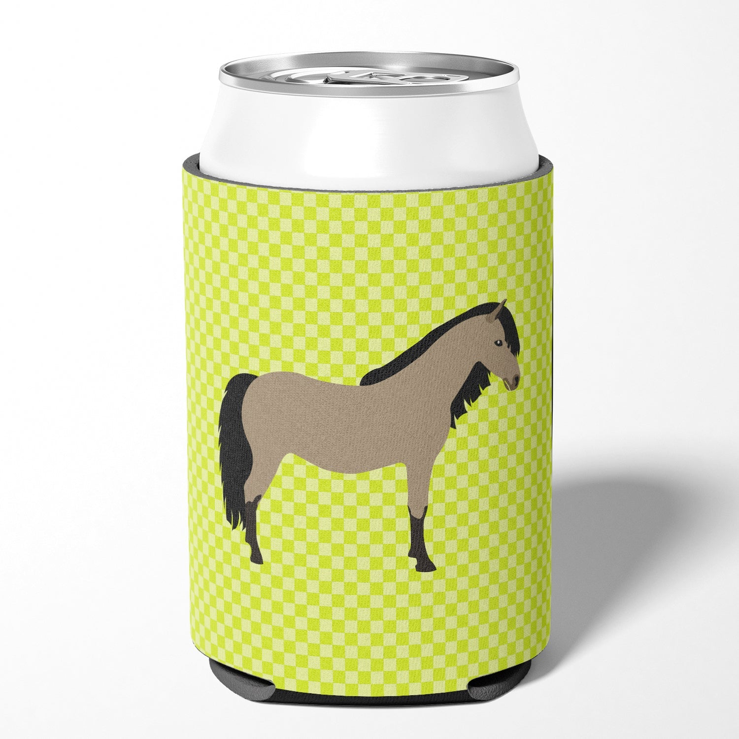 Welsh Pony Horse Green Can or Bottle Hugger Cooler Sleeve for Standard 12 oz Cans, Insulated Foam Beer & Soda Can Hugger Reusable