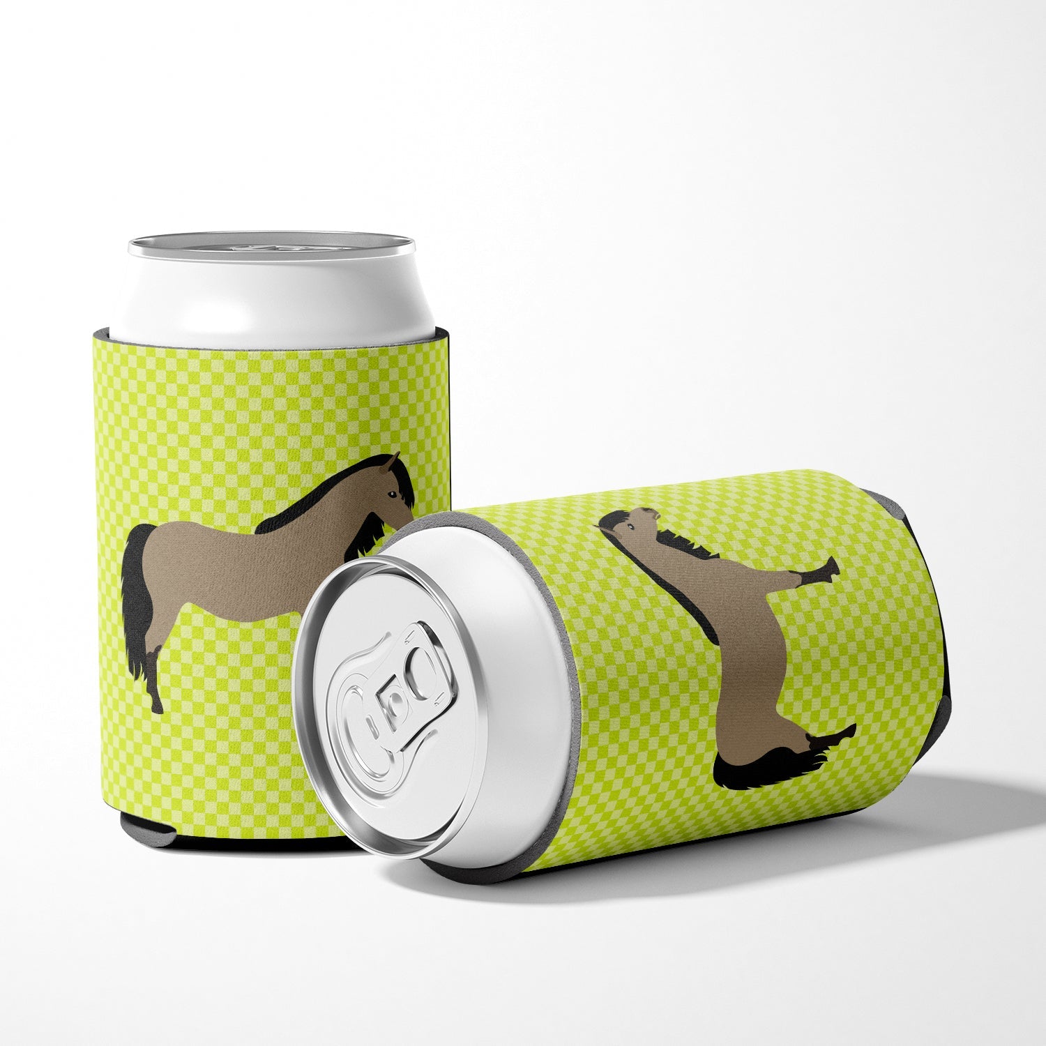 Welsh Pony Horse Green Can or Bottle Hugger Cooler Sleeve for Standard 12 oz Cans, Insulated Foam Beer & Soda Can Hugger Reusable