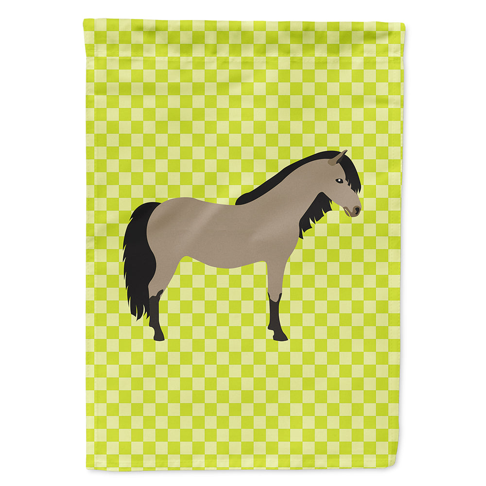 Welsh Pony Horse Green House Flag 28x40 Porch Sleeve Pole Decorative Outside Yard Banner Artwork Wall Hanging, Polyester