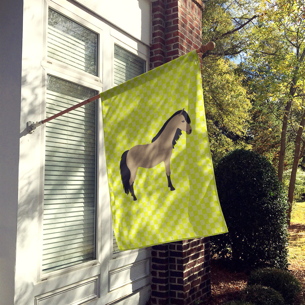 Welsh Pony Horse Green House Flag 28x40 Porch Sleeve Pole Decorative Outside Yard Banner Artwork Wall Hanging, Polyester