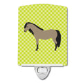 Welsh Pony Horse Green Ceramic Night Light Compact, UL-Certified, Ideal for Bedroom, Bathroom, Nursery, Hallway, Kitchen, 6x4x3, Multicolor