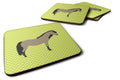 Welsh Pony Horse Green Foam Coasters Set of 4 Cup Coasters for Indoor Outdoor, Tabletop Protection, Anti Slip, Mouse pad Material