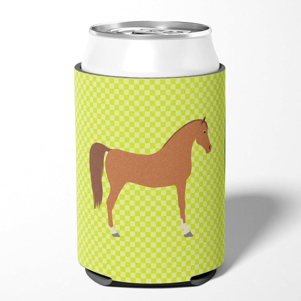 Arabian Horse Green Can or Bottle Hugger Cooler Sleeve for Standard 12 oz Cans, Insulated Foam Beer & Soda Can Hugger Reusable