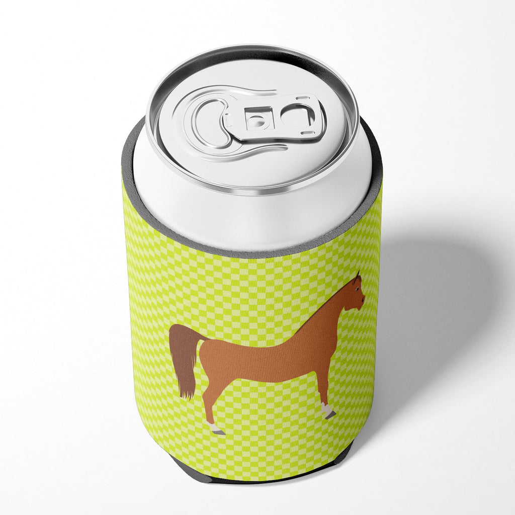 Arabian Horse Green Can or Bottle Hugger Cooler Sleeve for Standard 12 oz Cans, Insulated Foam Beer & Soda Can Hugger Reusable