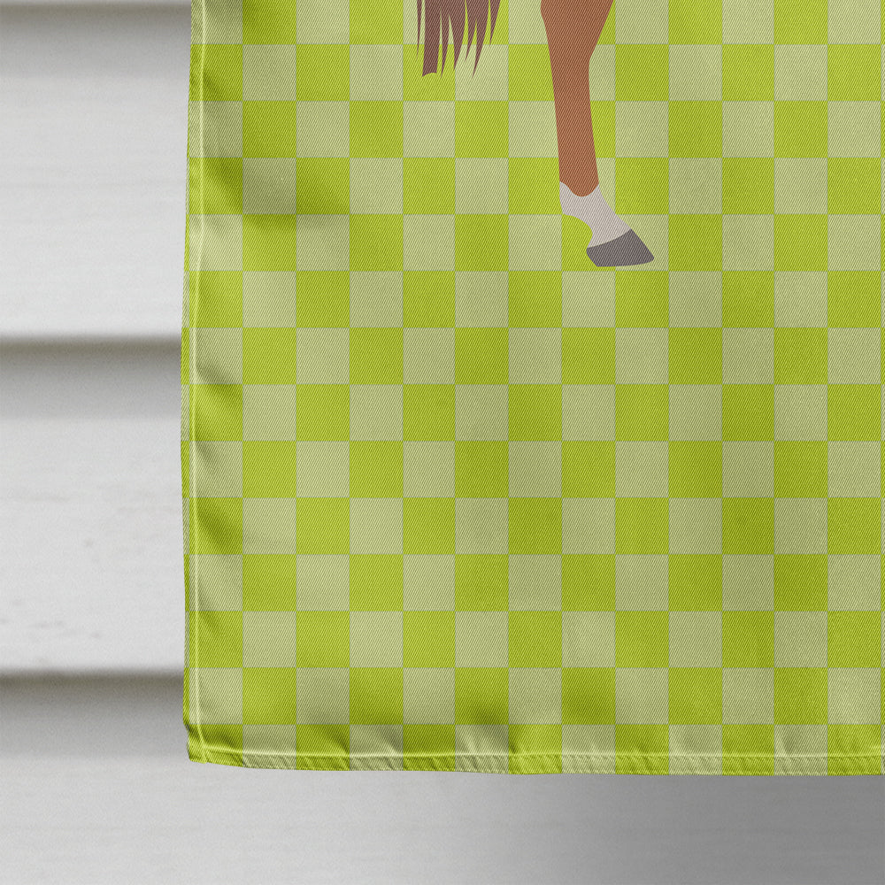 Arabian Horse Green House Flag 28x40 Porch Sleeve Pole Decorative Outside Yard Banner Artwork Wall Hanging, Polyester