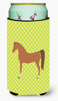 Arabian Horse Green Tall Boy Hugger Can Cooler Sleeve Machine Washable Drink Collapsible Insulator Beverage Insulated Holder