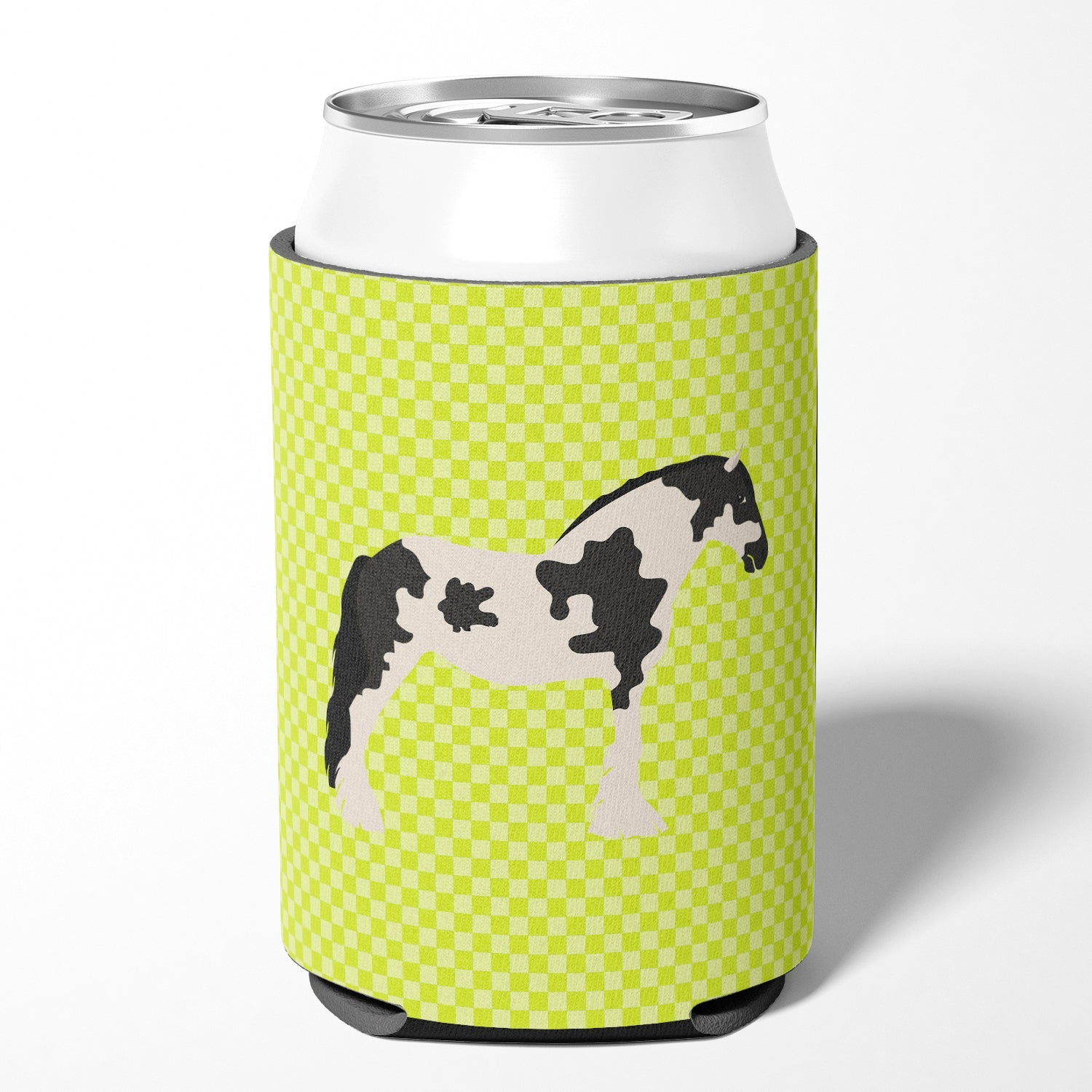 Cyldesdale Horse Green Can or Bottle Hugger Cooler Sleeve for Standard 12 oz Cans, Insulated Foam Beer & Soda Can Hugger Reusable