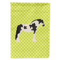 Cyldesdale Horse Green House Flag 28x40 Porch Sleeve Pole Decorative Outside Yard Banner Artwork Wall Hanging, Polyester