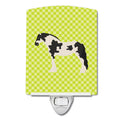 Cyldesdale Horse Green Ceramic Night Light Compact, UL-Certified, Ideal for Bedroom, Bathroom, Nursery, Hallway, Kitchen, 6x4x3, Multicolor