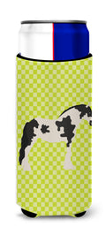 Cyldesdale Horse Green Slim Can Hugger , Insulated Foam Hugger for 12 oz Slim Cans, Beer Bottles & Water Bottles, Printed in USA