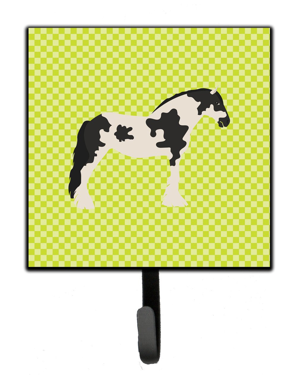 Cyldesdale Horse Green Leash or Key Holder Wall Hooks, Key Hooks Holder, Coat Rack Wall Mount, Coat Hooks, Hooks for Hanging Keys, Towels, Aprons, Leashes