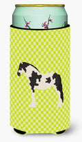 Cyldesdale Horse Green Tall Boy Hugger Can Cooler Sleeve Machine Washable Drink Collapsible Insulator Beverage Insulated Holder