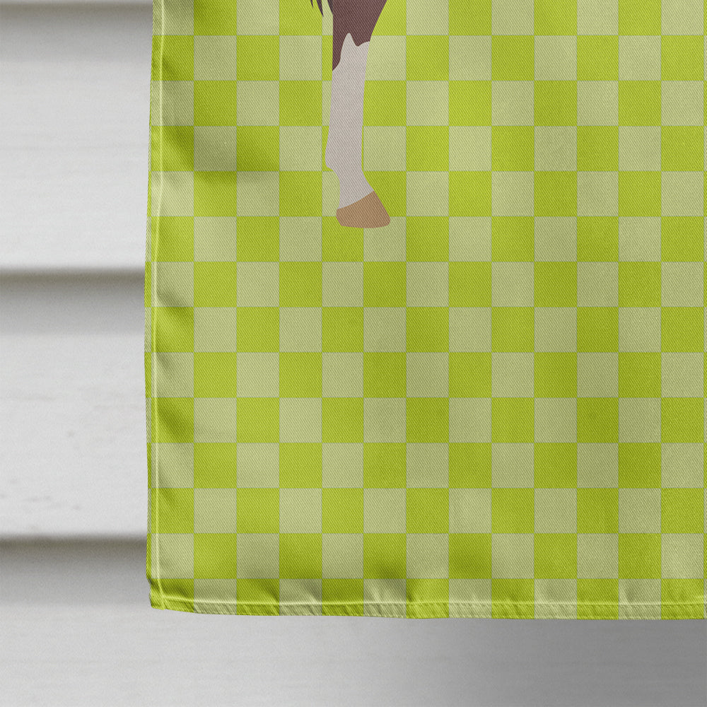 English Thoroughbred Horse Green House Flag 28x40 Porch Sleeve Pole Decorative Outside Yard Banner Artwork Wall Hanging, Polyester