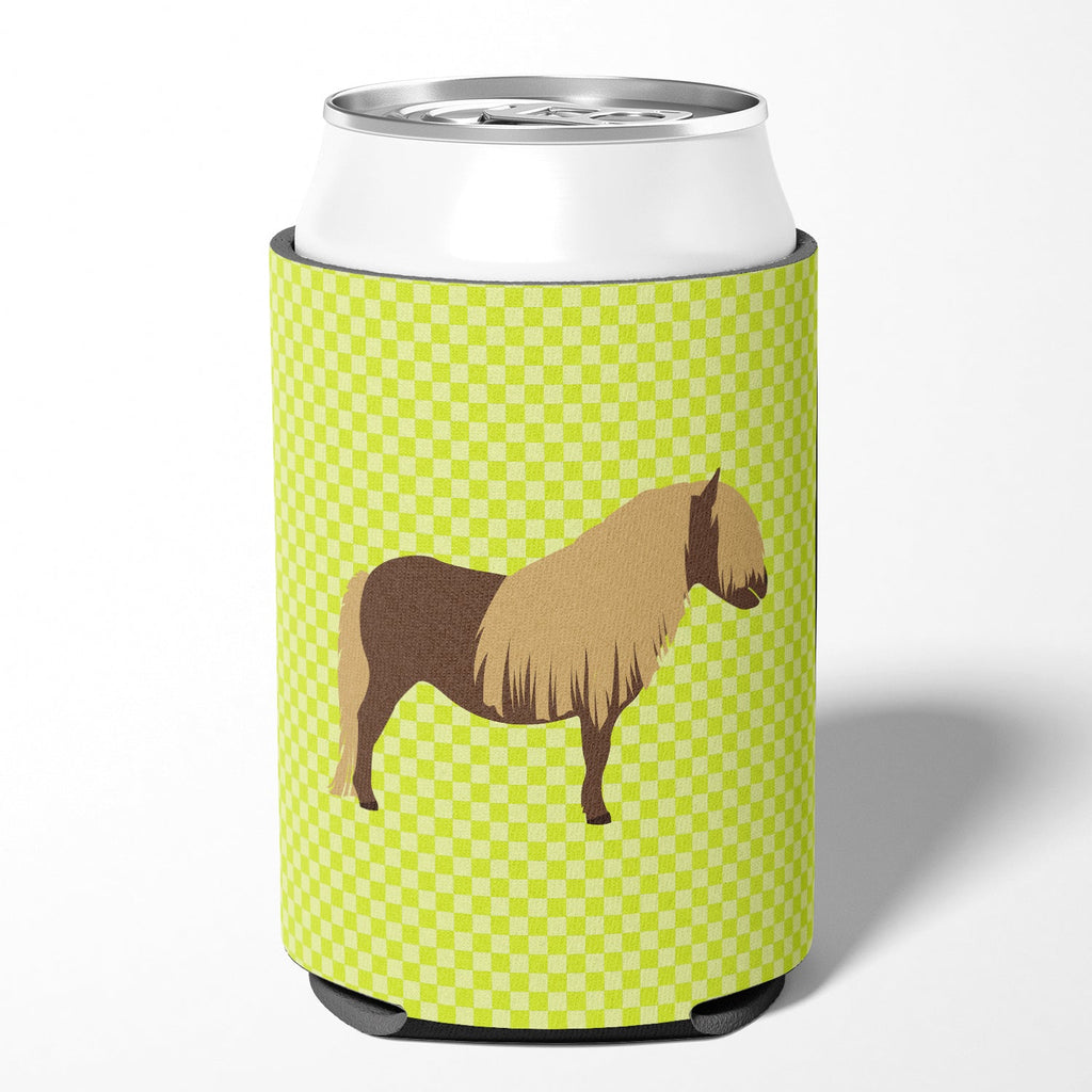 Shetland Pony Horse Green Can or Bottle Hugger Cooler Sleeve for Standard 12 oz Cans, Insulated Foam Beer & Soda Can Hugger Reusable