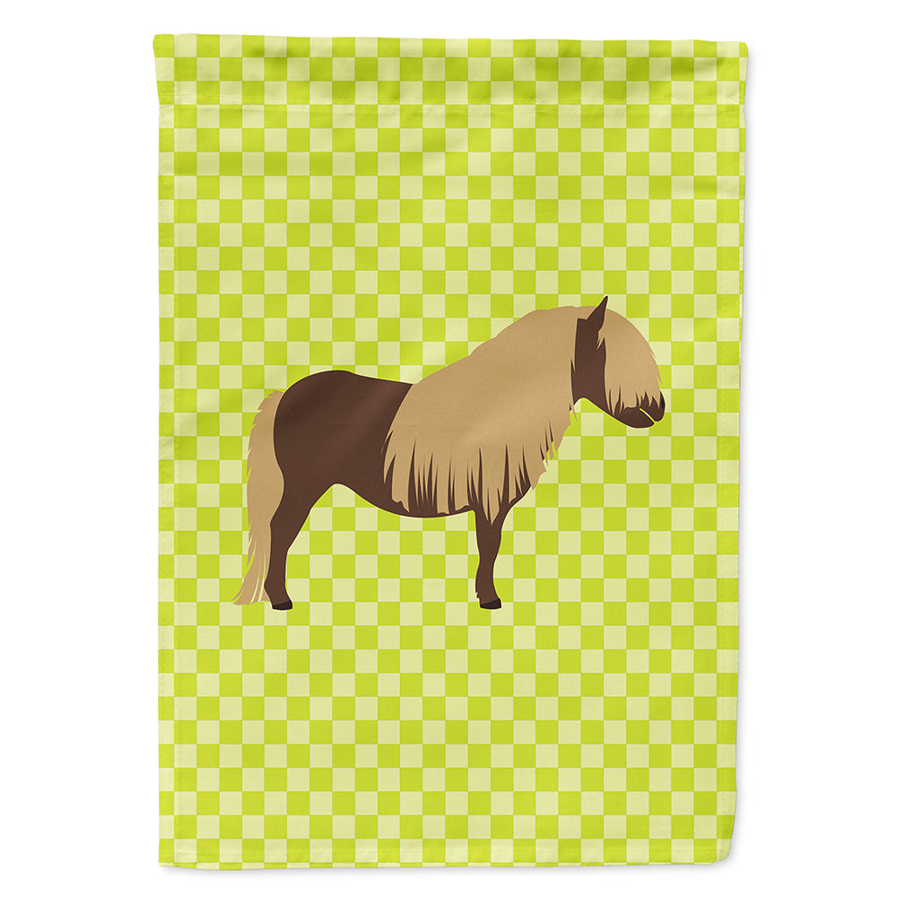 Shetland Pony Horse Green House Flag 28x40 Porch Sleeve Pole Decorative Outside Yard Banner Artwork Wall Hanging, Polyester