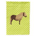 Shetland Pony Horse Green House Flag 28x40 Porch Sleeve Pole Decorative Outside Yard Banner Artwork Wall Hanging, Polyester