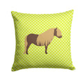 Shetland Pony Horse Green Decorative Throw Pillow 14x14 Indoor Outdoor Accent Cushion, Fabric Cover with Insert for Sofa, Bed, Porch & Living Room