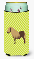 Shetland Pony Horse Green Tall Boy Hugger Can Cooler Sleeve Machine Washable Drink Collapsible Insulator Beverage Insulated Holder