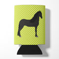 Friesian Horse Green Can or Bottle Hugger Cooler Sleeve for Standard 12 oz Cans, Insulated Foam Beer & Soda Can Hugger Reusable