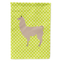 Llama Green House Flag 28x40 Porch Sleeve Pole Decorative Outside Yard Banner Artwork Wall Hanging, Polyester