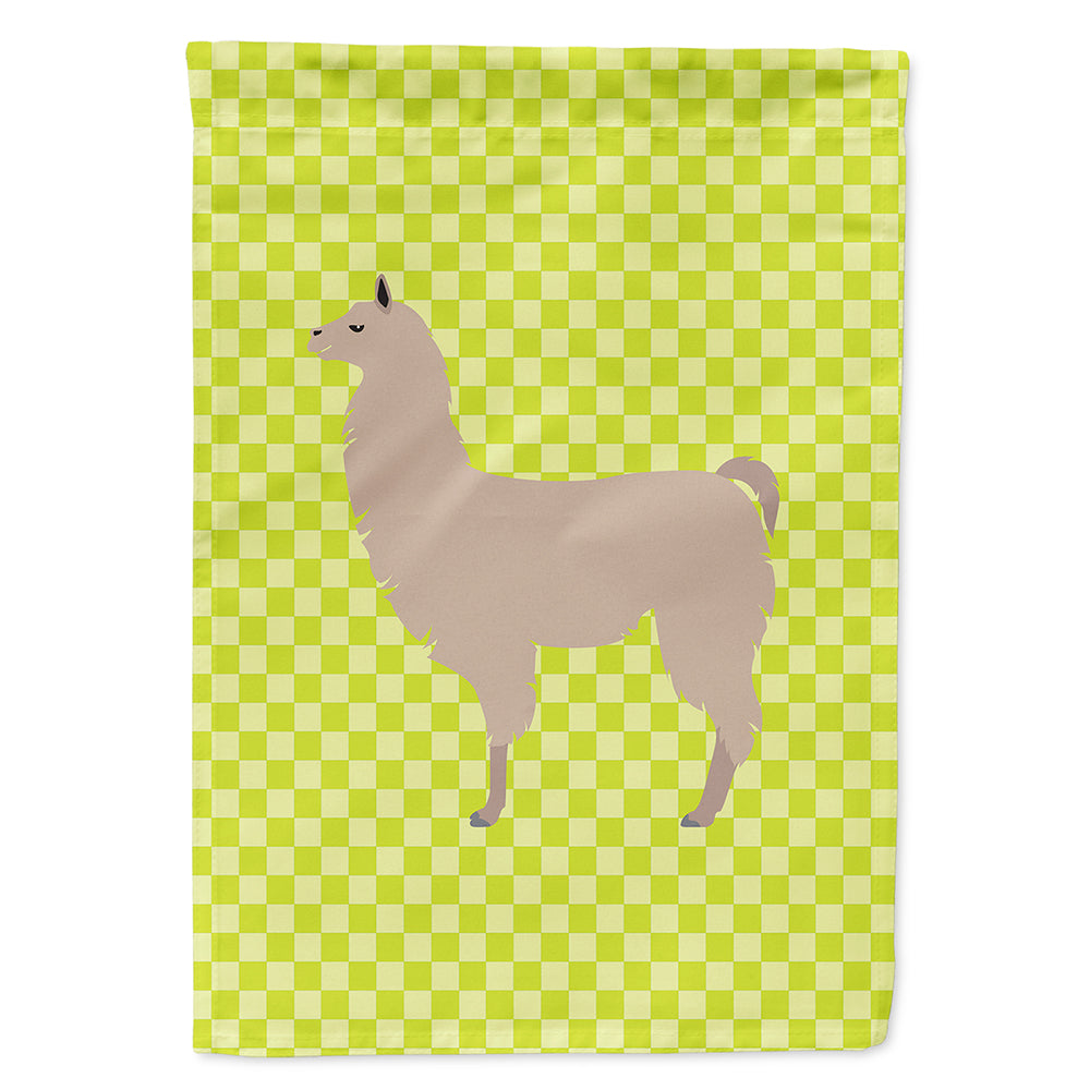 Llama Green House Flag 28x40 Porch Sleeve Pole Decorative Outside Yard Banner Artwork Wall Hanging, Polyester