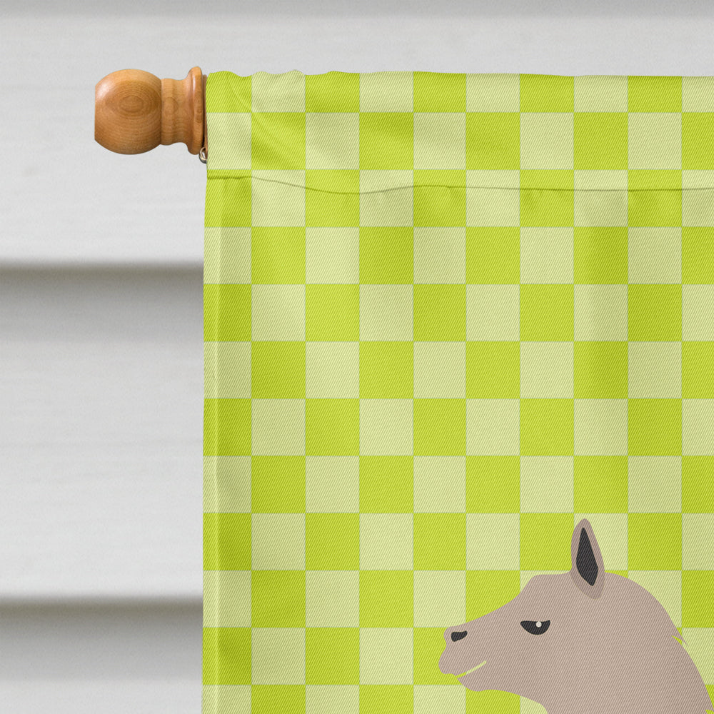 Llama Green House Flag 28x40 Porch Sleeve Pole Decorative Outside Yard Banner Artwork Wall Hanging, Polyester