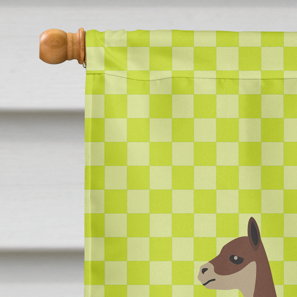 Vicugna or Vicuna Green House Flag 28x40 Porch Sleeve Pole Decorative Outside Yard Banner Artwork Wall Hanging, Polyester