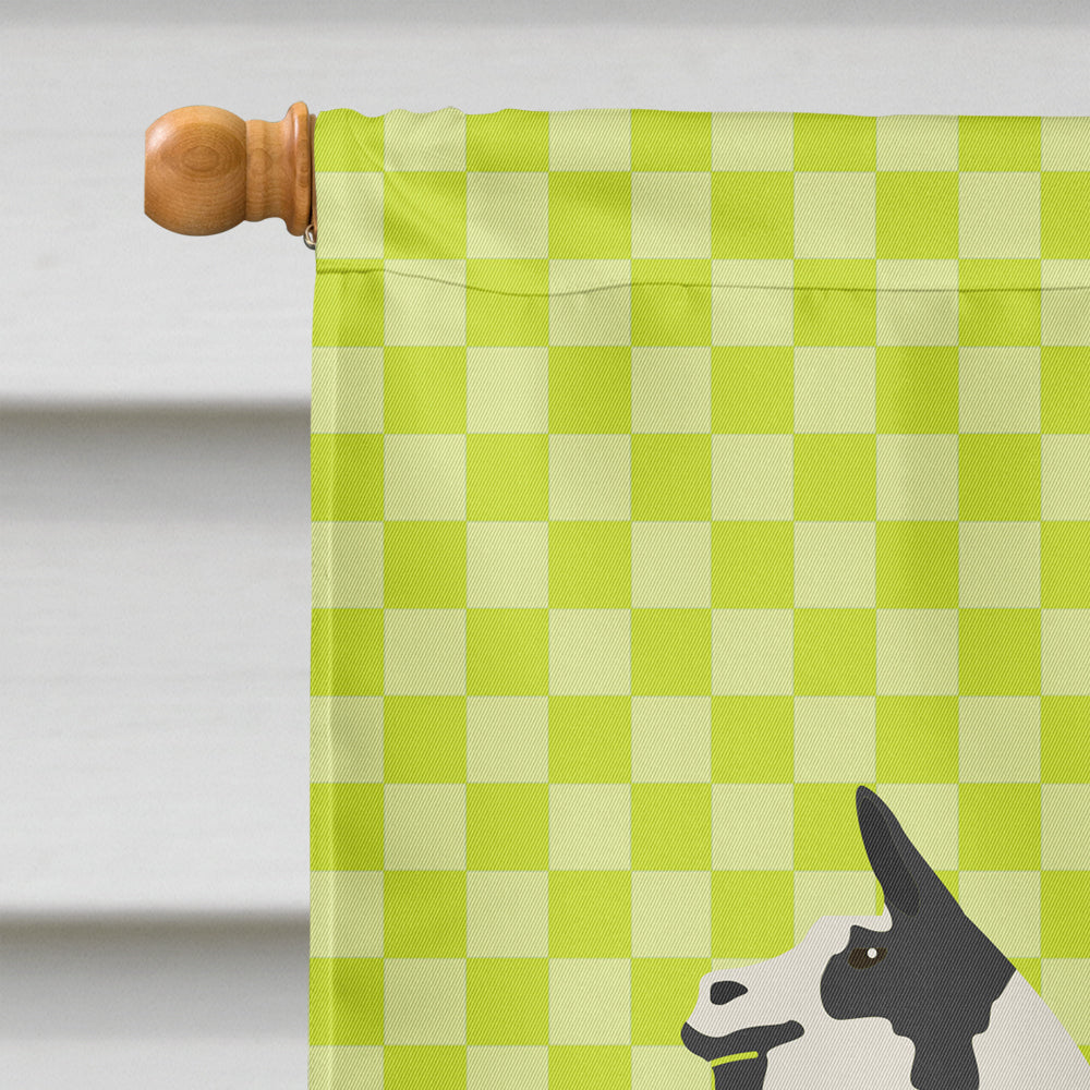 Llama Q' Ara Green House Flag 28x40 Porch Sleeve Pole Decorative Outside Yard Banner Artwork Wall Hanging, Polyester
