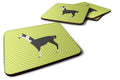 Llama Q' Ara Green Foam Coasters Set of 4 Cup Coasters for Indoor Outdoor, Tabletop Protection, Anti Slip, Mouse pad Material