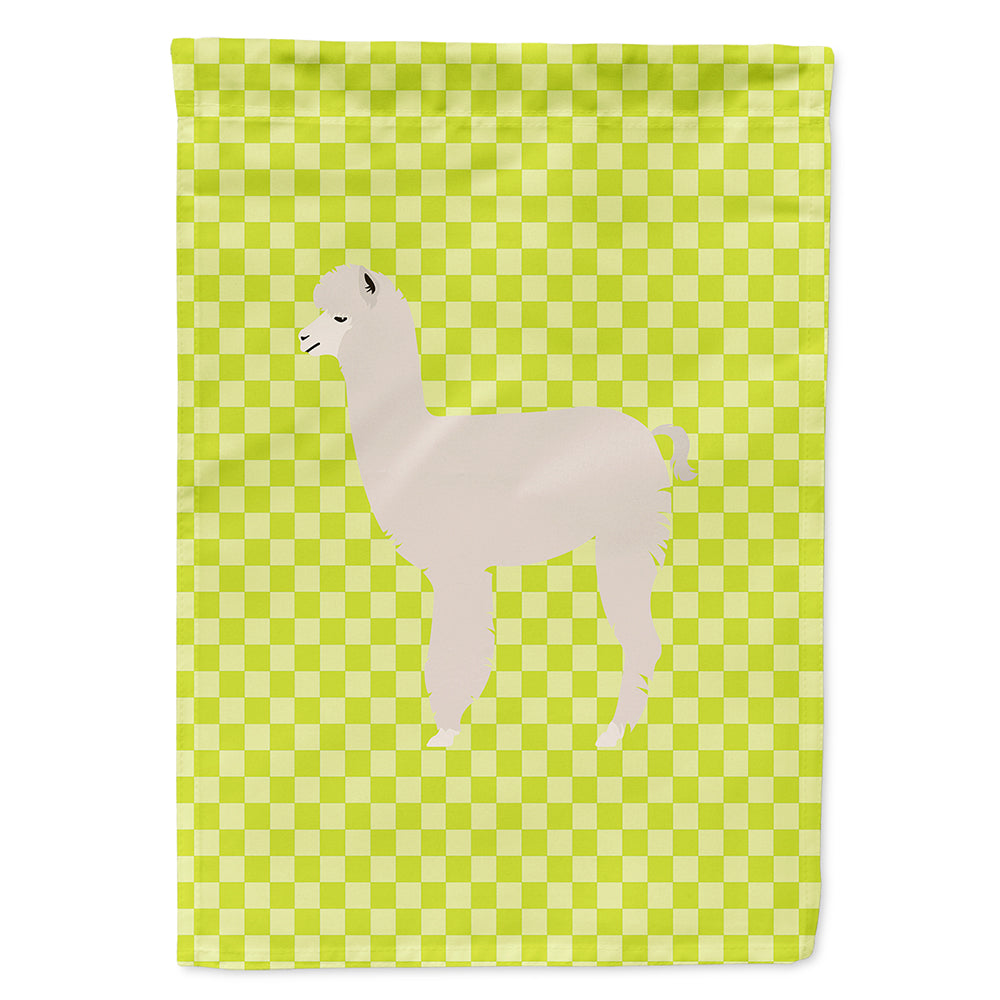 Alpaca Green House Flag 28x40 Porch Sleeve Pole Decorative Outside Yard Banner Artwork Wall Hanging, Polyester