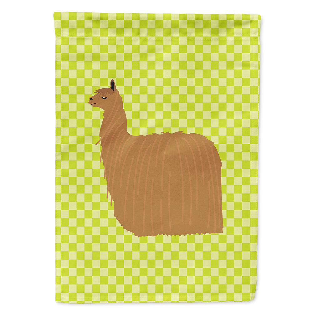 Alpaca Suri Green House Flag 28x40 Porch Sleeve Pole Decorative Outside Yard Banner Artwork Wall Hanging, Polyester