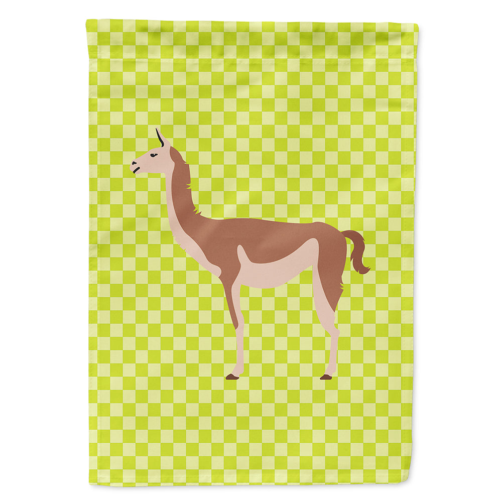 Guanaco Green House Flag 28x40 Porch Sleeve Pole Decorative Outside Yard Banner Artwork Wall Hanging, Polyester