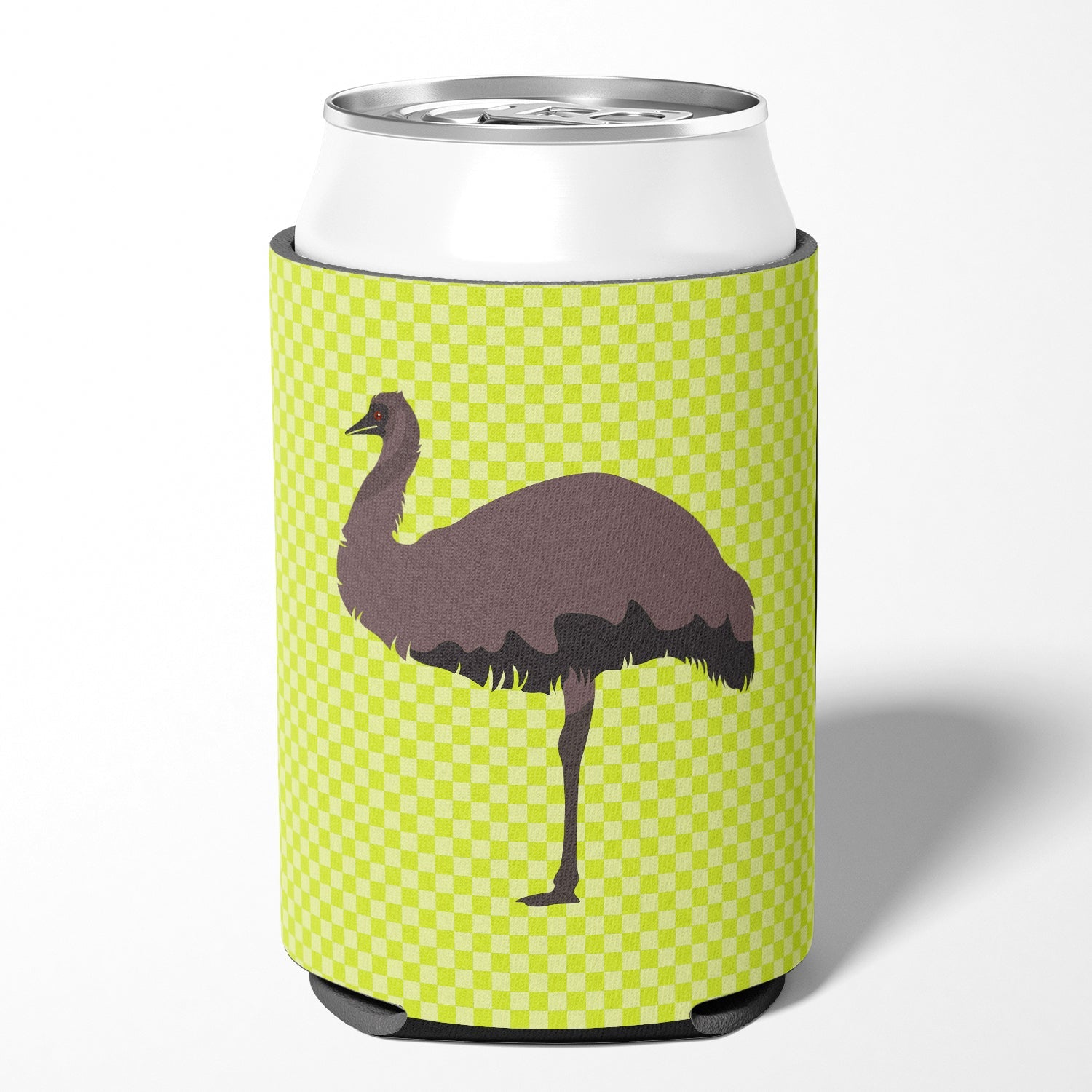 Emu Green Can or Bottle Hugger Cooler Sleeve for Standard 12 oz Cans, Insulated Foam Beer & Soda Can Hugger Reusable