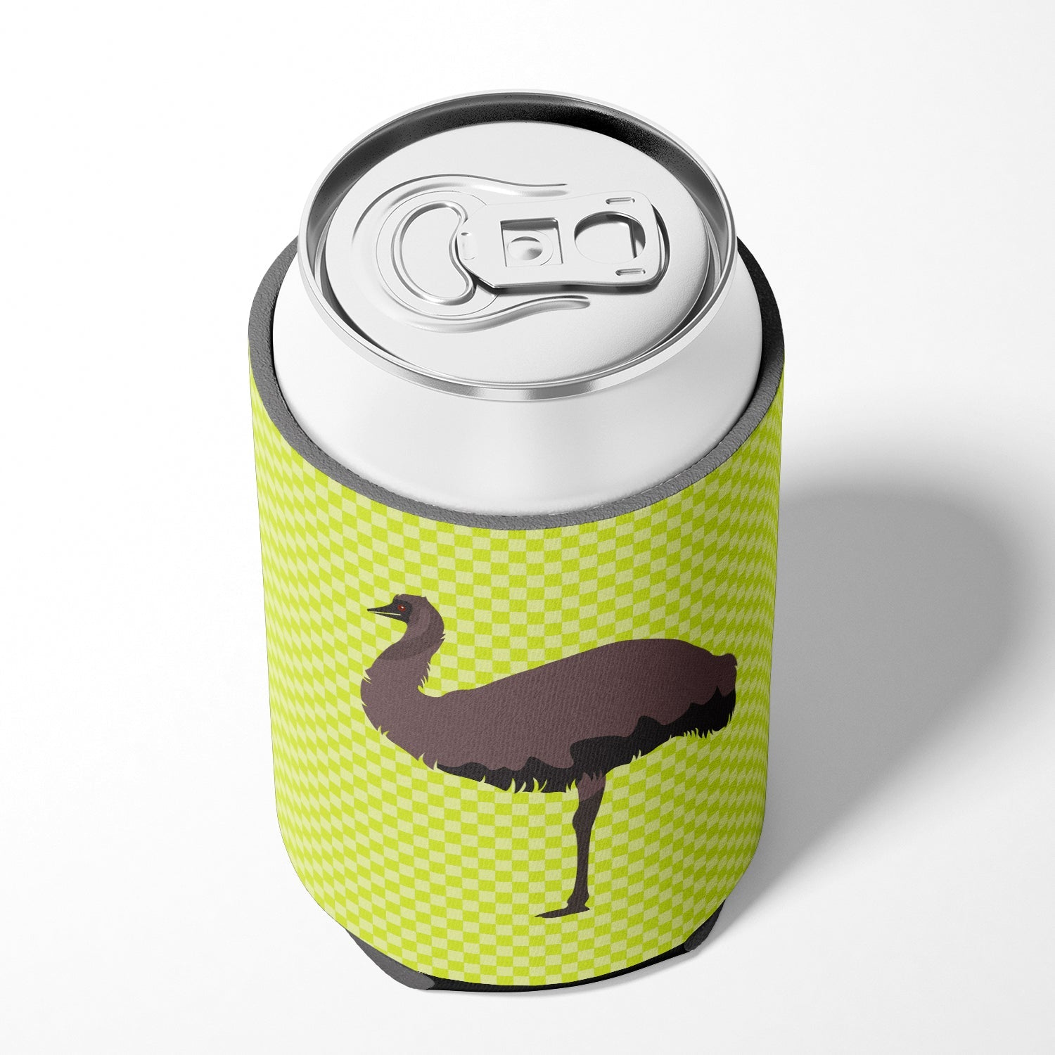 Emu Green Can or Bottle Hugger Cooler Sleeve for Standard 12 oz Cans, Insulated Foam Beer & Soda Can Hugger Reusable