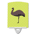 Emu Green Ceramic Night Light Compact, UL-Certified, Ideal for Bedroom, Bathroom, Nursery, Hallway, Kitchen, 6x4x3, Multicolor
