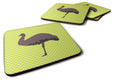Emu Green Foam Coasters Set of 4 Cup Coasters for Indoor Outdoor, Tabletop Protection, Anti Slip, Mouse pad Material