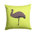 Emu Green Decorative Throw Pillow 14x14 Indoor Outdoor Accent Cushion, Fabric Cover with Insert for Sofa, Bed, Porch & Living Room