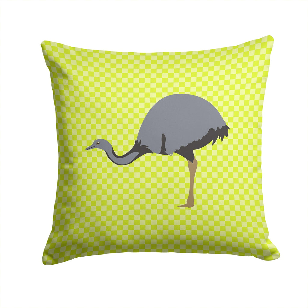 Rhea Green Decorative Throw Pillow 14x14 Indoor Outdoor Accent Cushion, Fabric Cover with Insert for Sofa, Bed, Porch & Living Room