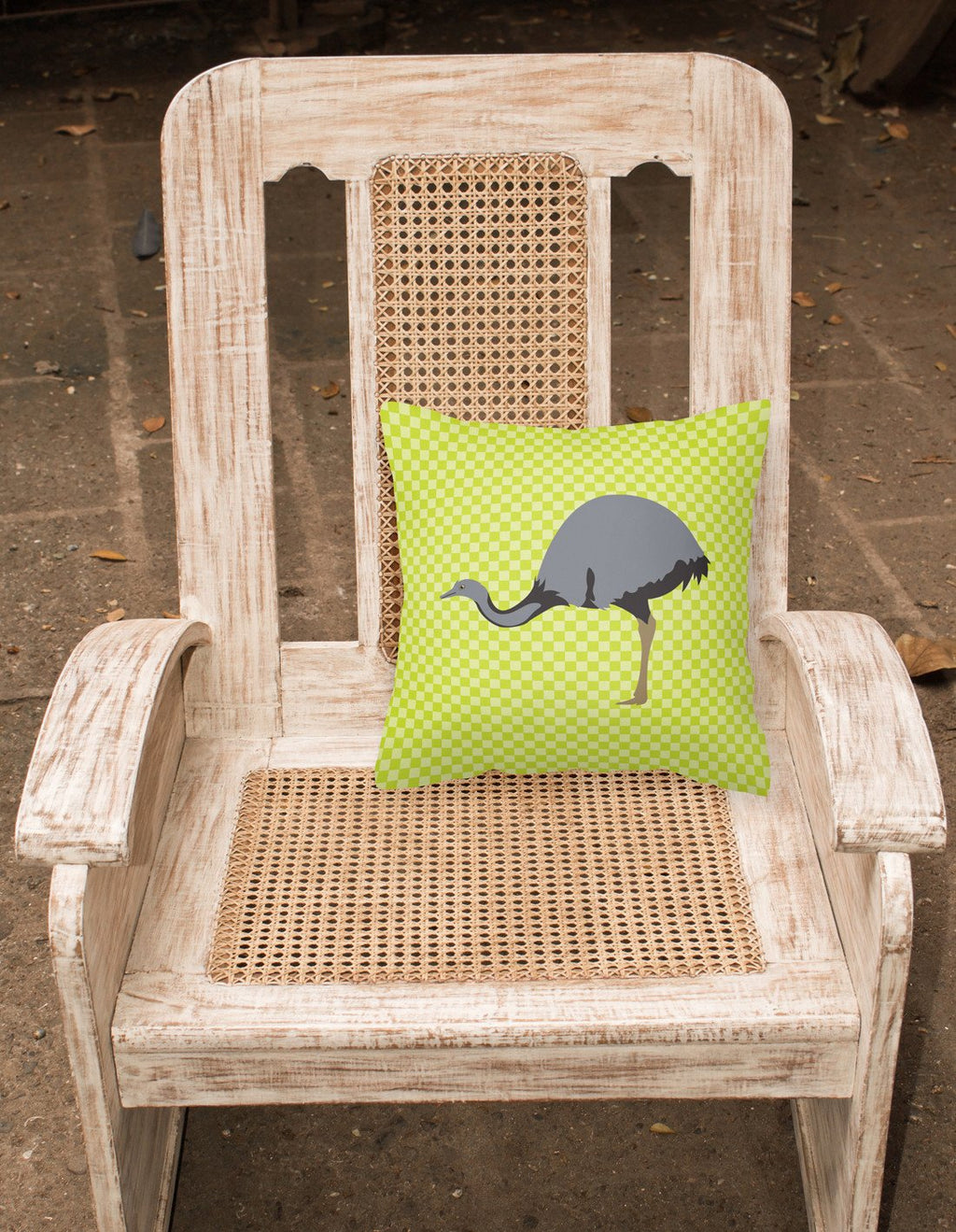 Rhea Green Decorative Throw Pillow 18x18 Indoor Outdoor Accent Cushion, Fabric Cover with Insert for Sofa, Bed, Porch & Living Room